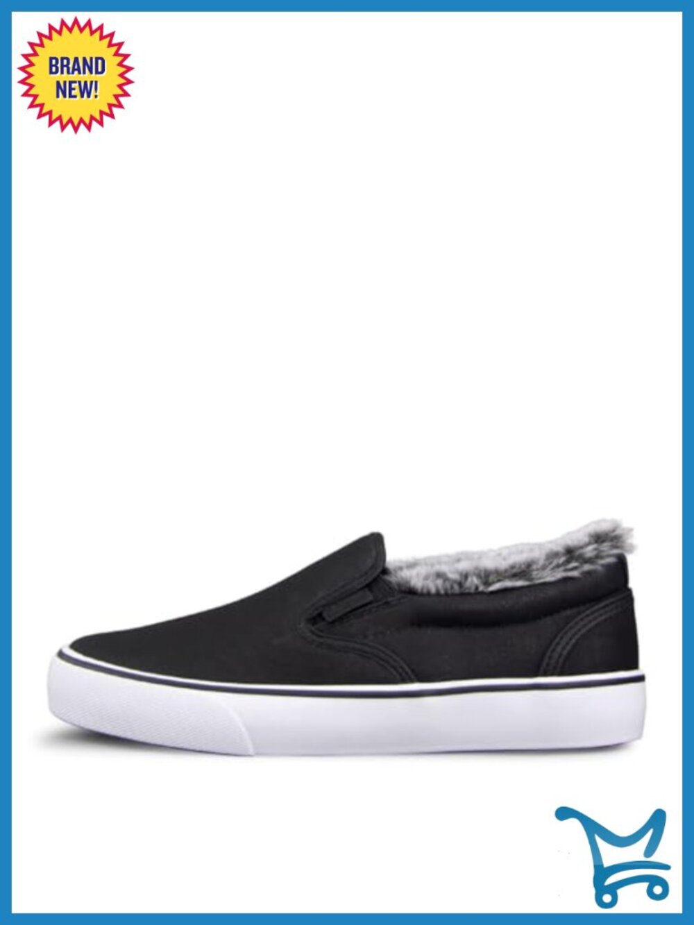 Faux Fur Lined Slip-on Fashion Sneakers with Cushioned Insole